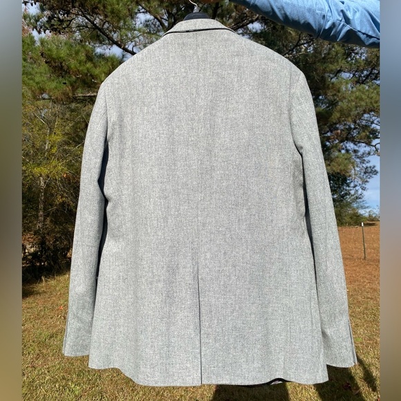 Alexandre of England 44R Poly/Wool Blend Regular Fit Light Grey Blazer - Picture 5 of 7